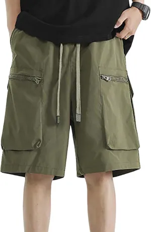 Ymosrh Mens Military Shorts Casual Cargo Pants Relaxed Fit Summer Travel Hiking Shorts, M-3XL