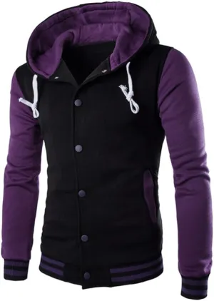 Ymosrh Winter Jackets for Men Coat Jacket Outwear Sweater Slim Hoodie Warm Hooded Sweatshirt Mens Leather Jacket