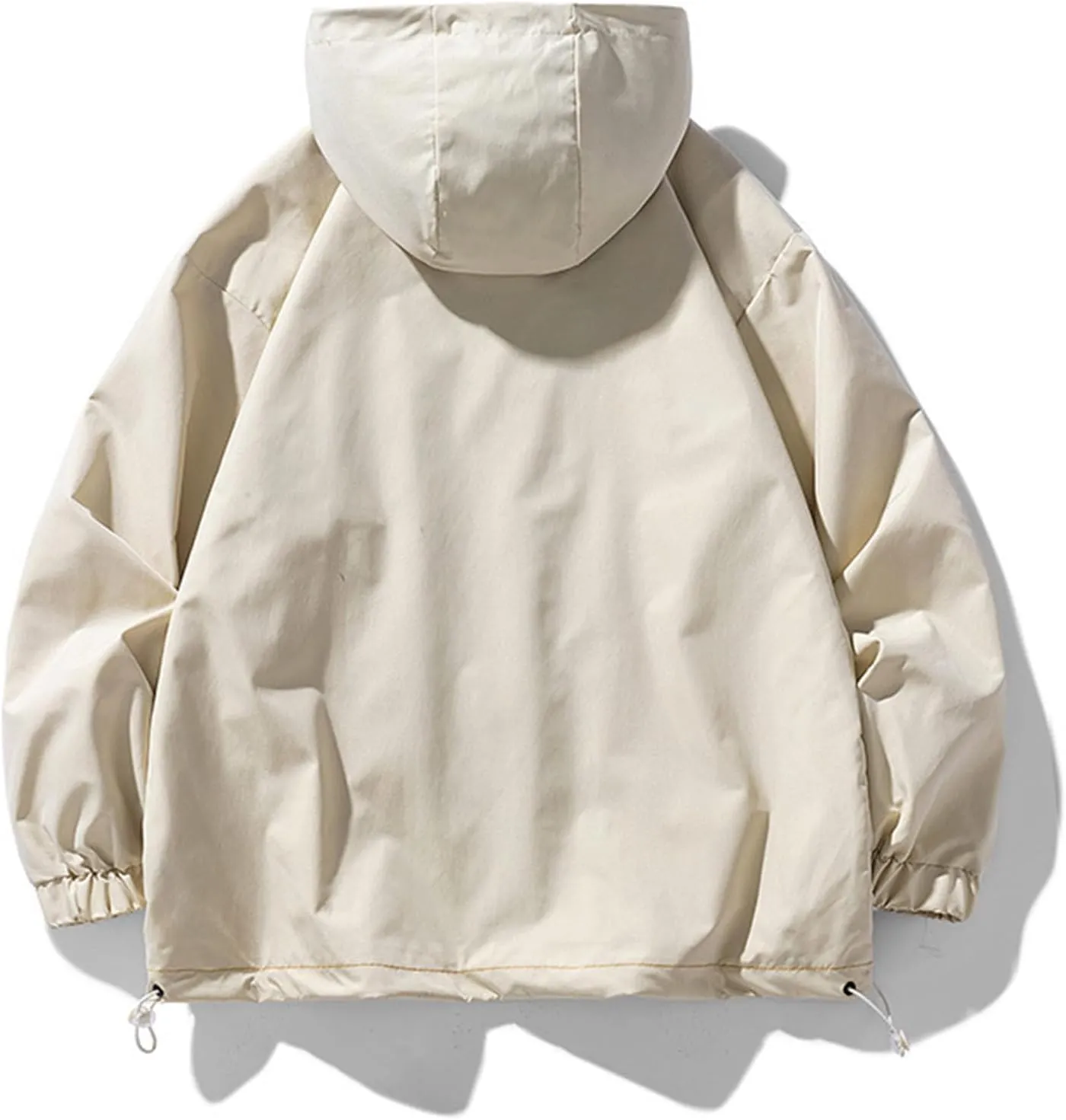 Zeiyignr Men's Lightweight Hoodie Jacket Full Zip Hooded Outdoor Hiking Windbreaker Jackets Casual Cargo Coats Outerwear